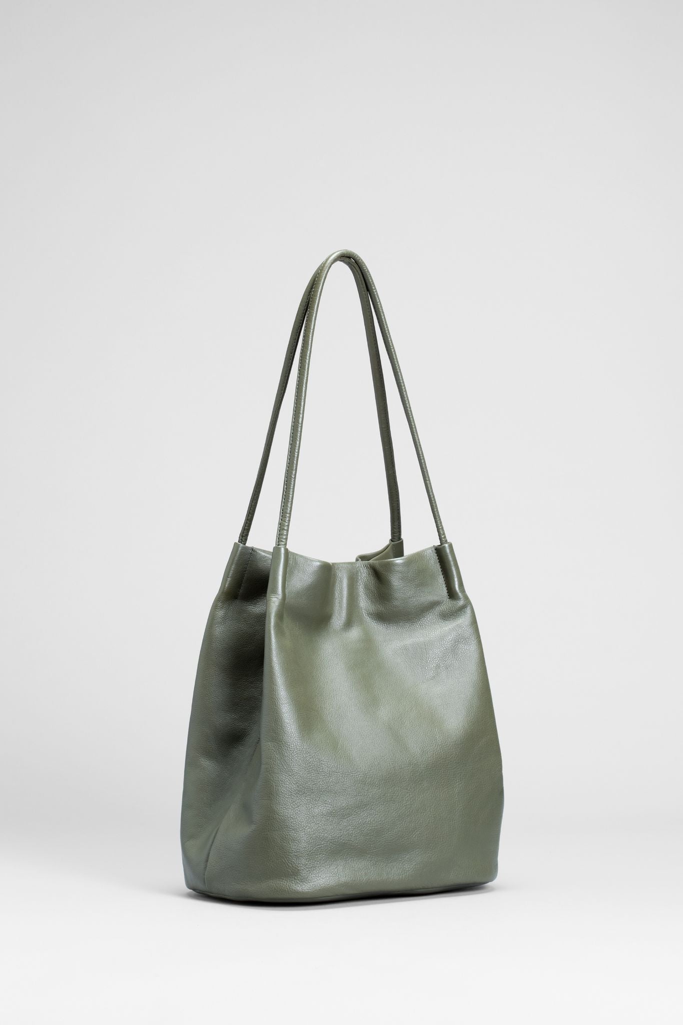 Orsa Soft Cow Leather Shoulder Handbag Front | Loden