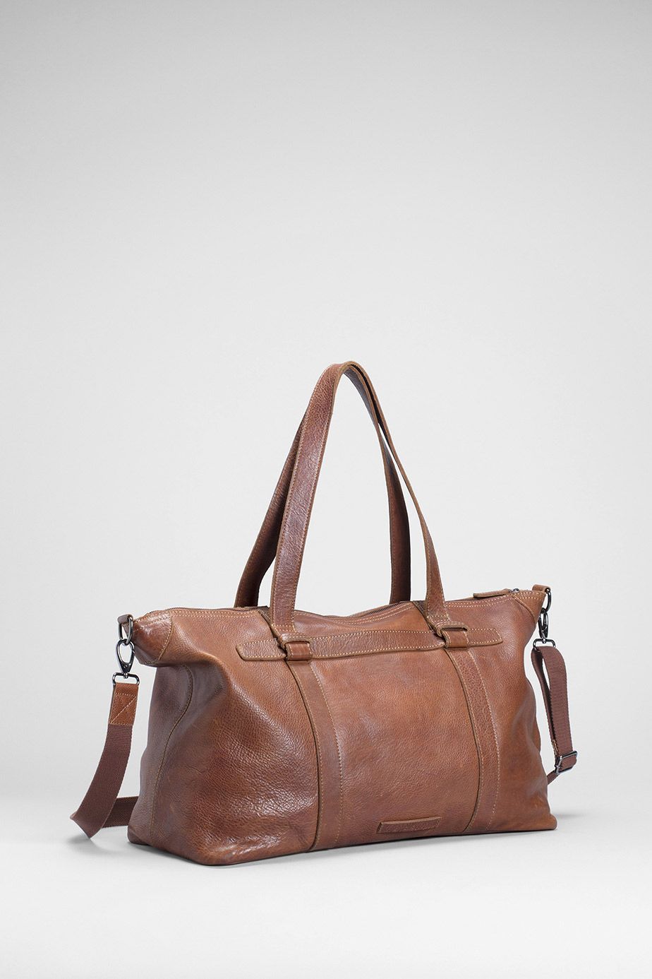 Mand Leather Overnight Bag Back | Tan
