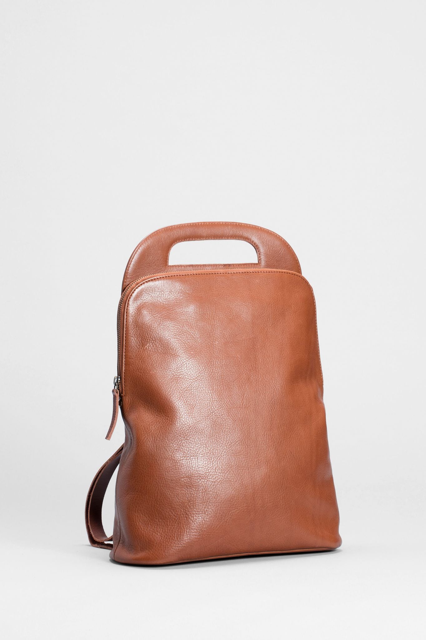 Forde Soft Cow Leather Backpack Front TAN