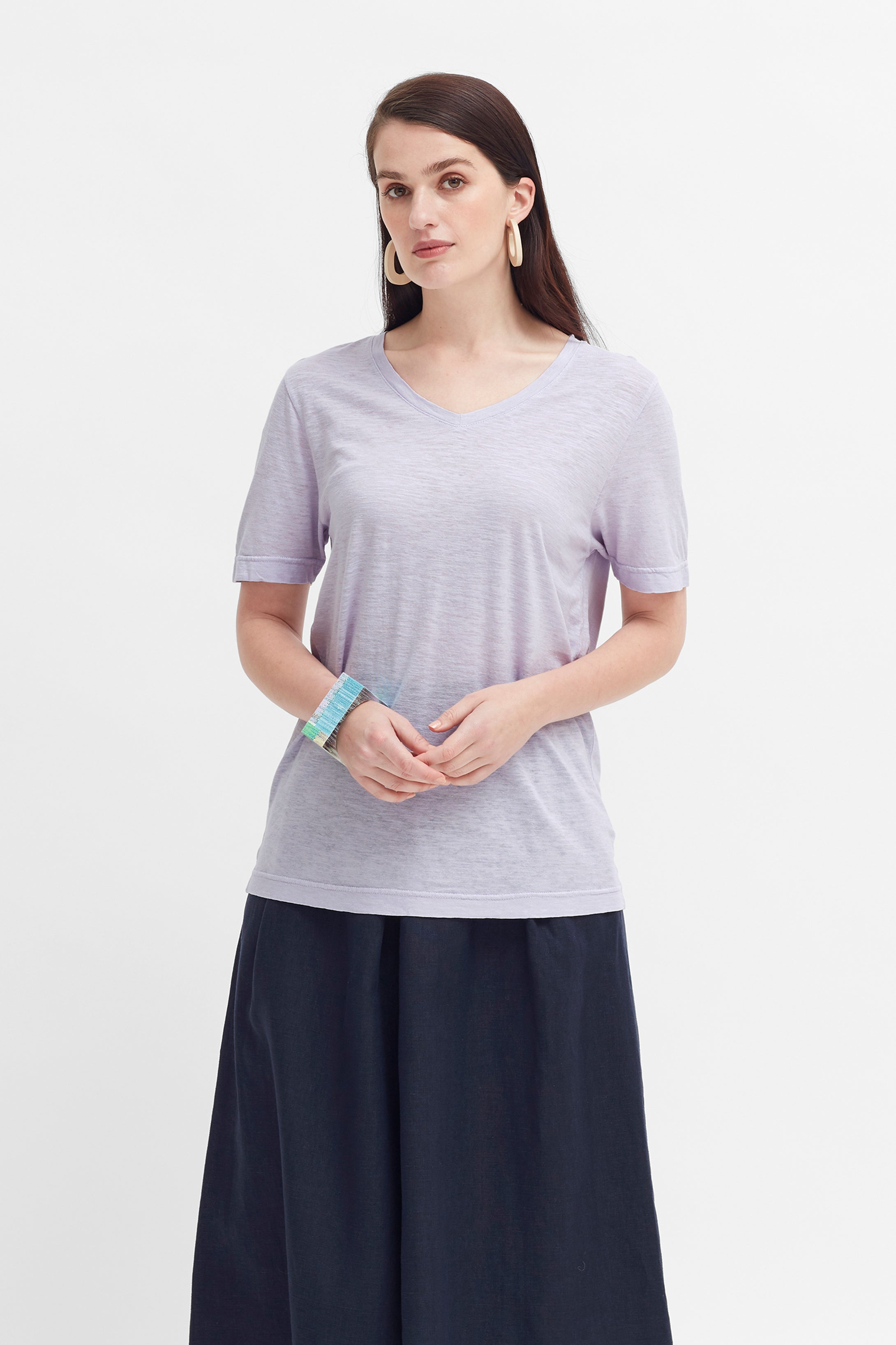 Ranell Organic Cotton Blend V-Neck T-Shirt – ELK AU
