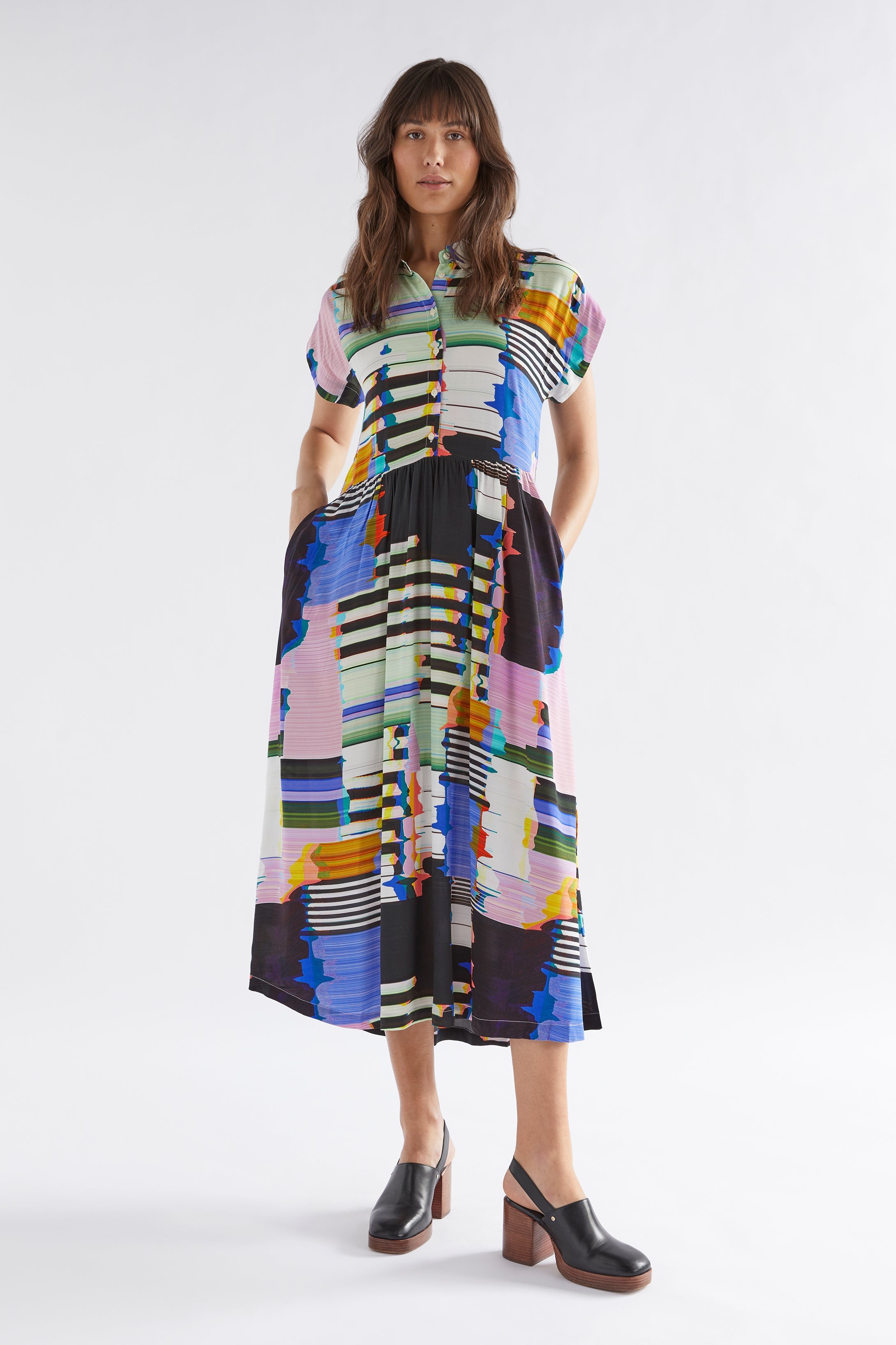 Shop The Berg Midi Print Shirt Dress – ELK AU