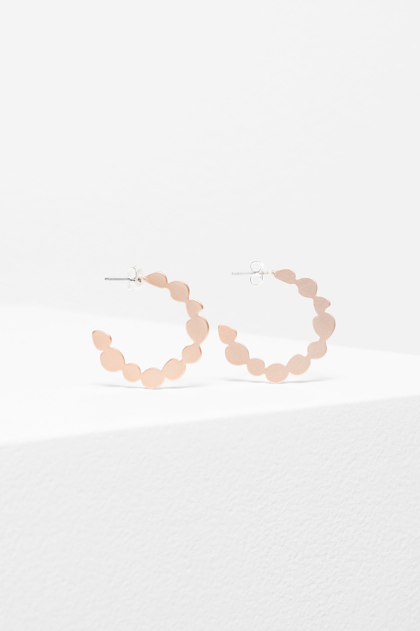 Aalto Colour Coated Metal Organic Shaped Hoop Earring | ROSE GOLD