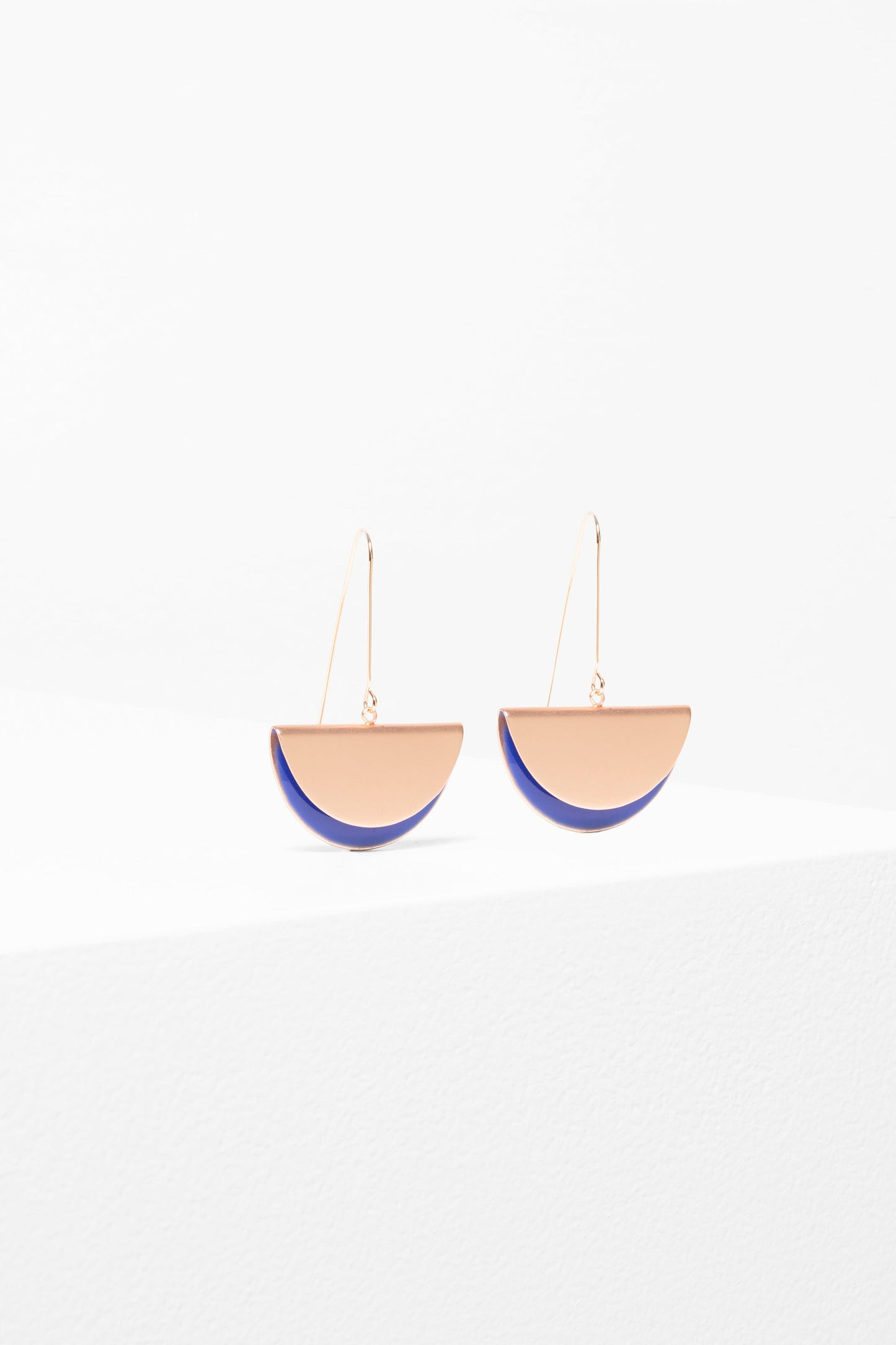 Eddi Earring Brass with Resin Coating ELECTRIC BLUE