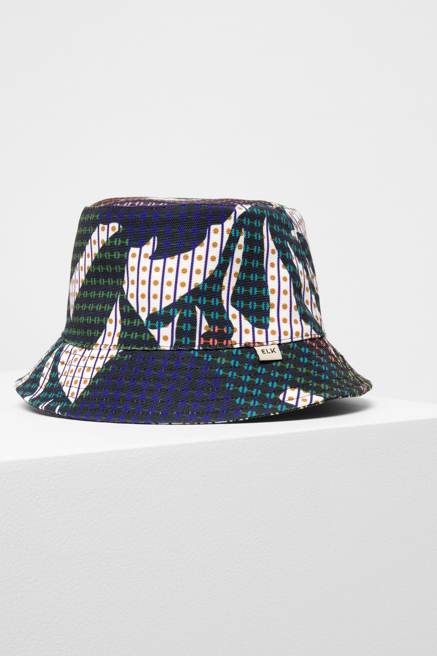 Emra Recycled Canvas Print Bucket Hat product Front JENSA PRINT
