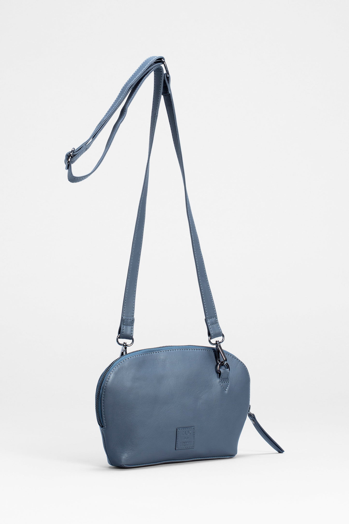 Lotte Cross-Body Remnant Leather Small Bag Back | GREY