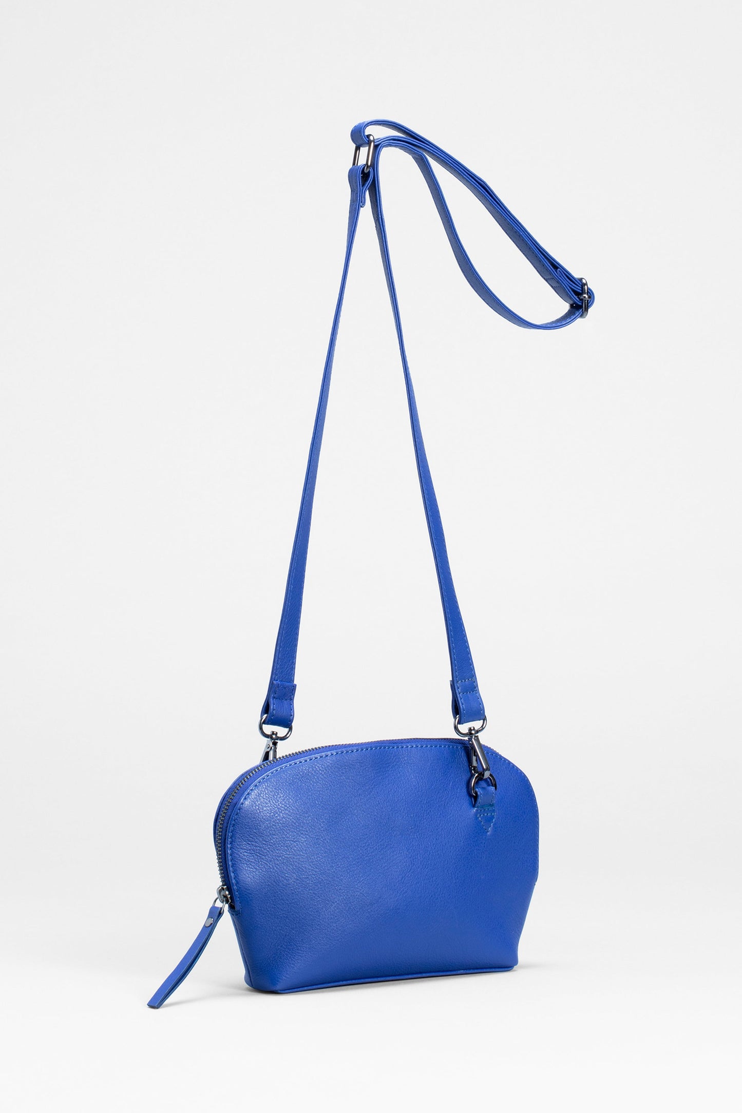 Lotte Cross-Body Remnant Leather Small Bag Front | COBALT