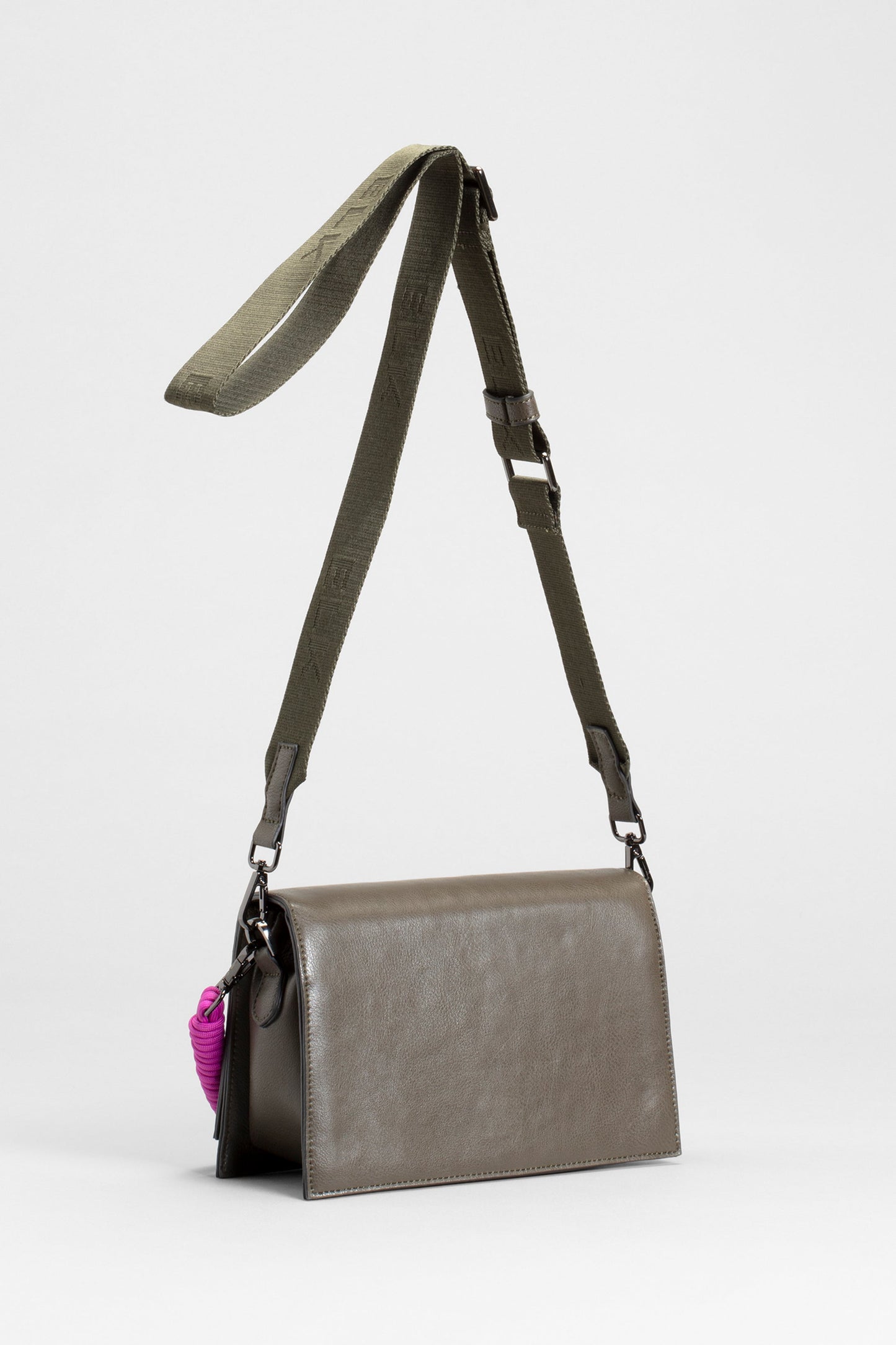 Johto Vegan Leather and Recycled Material Crossbody Handbag Back OLIVE