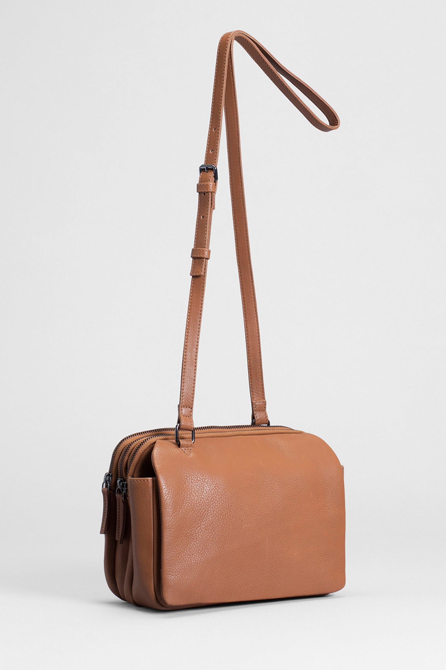 Leone Colourful Leather Bag Front TAN