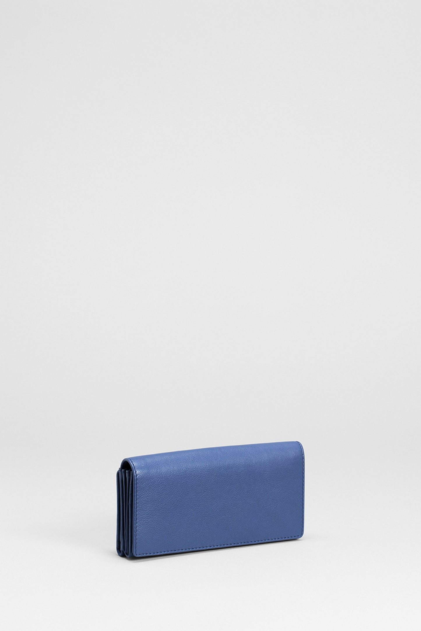 Leone Colourful Leather Wallet Front Angled STEEL