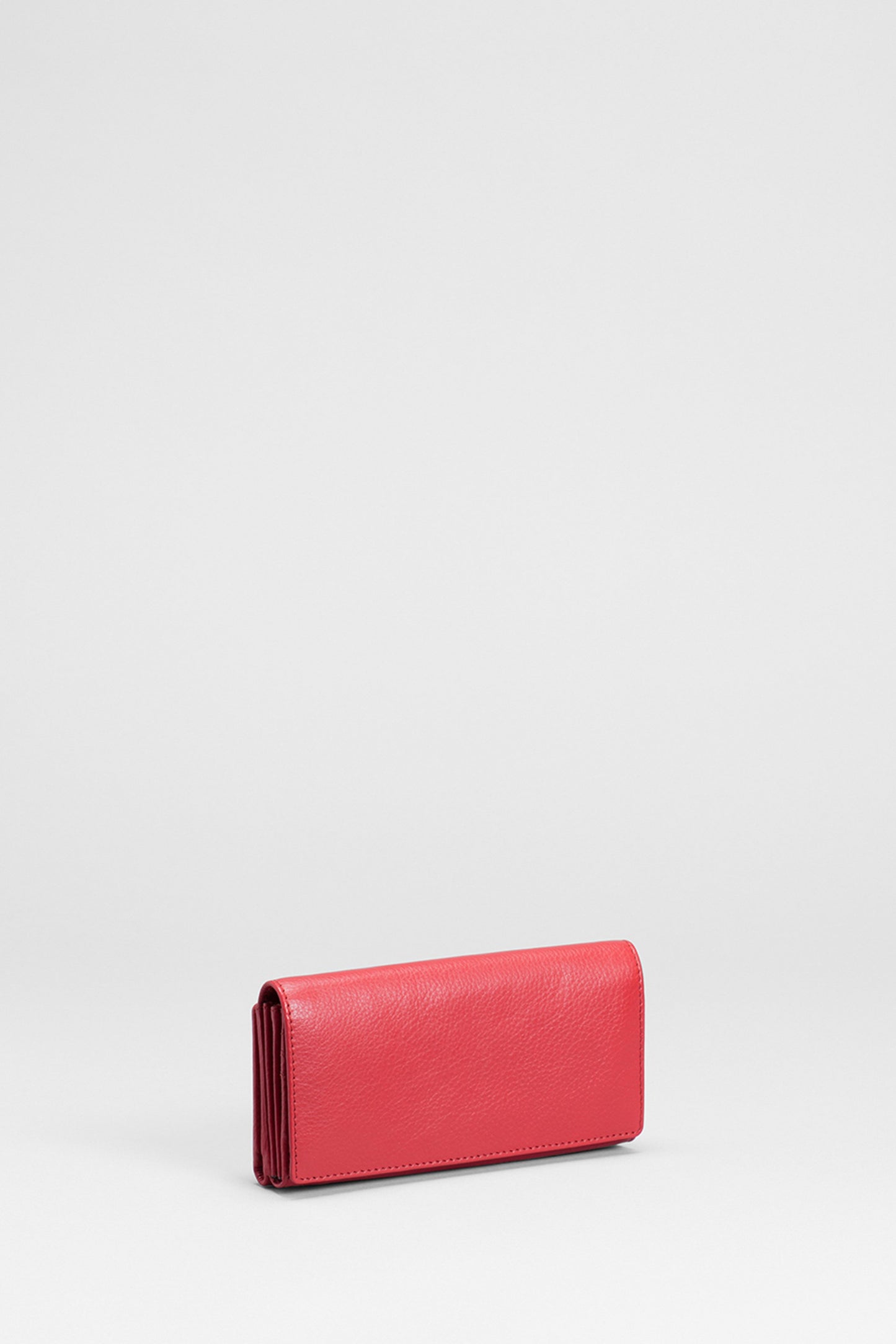 Leone Colourful Leather Wallet Front Angled RED