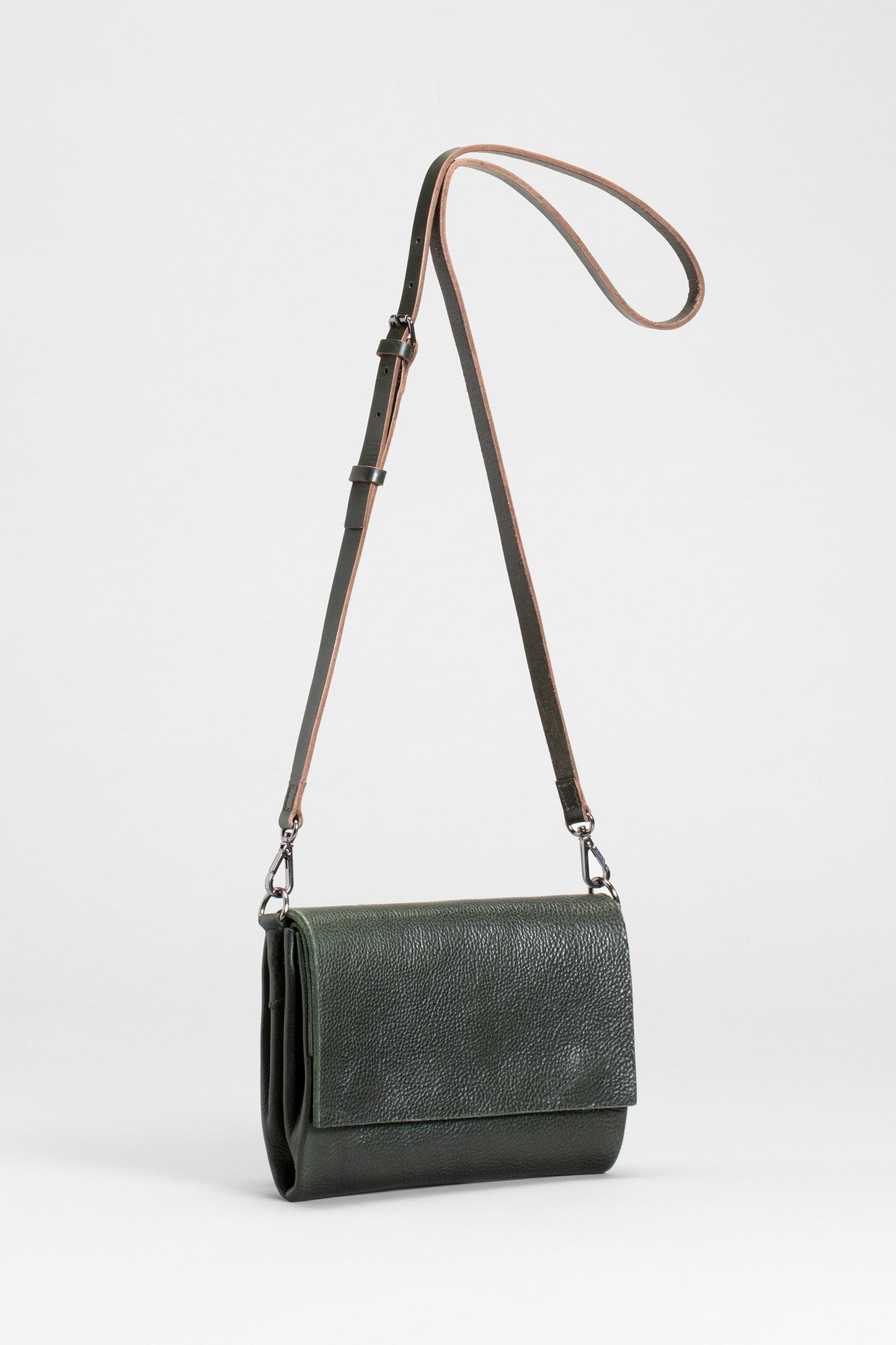 Madel Remnant Leather Classic Shoulder Strap Hand Bag Front DARK GREEN